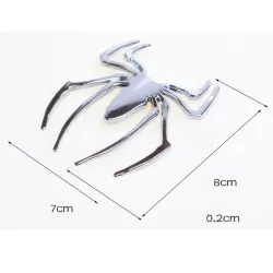 3D-spin - metalen autostickerStickers