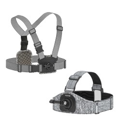 Head / chest strap - harness - front / rear mount - strong elasticity belt - with accessories - for GoPro cameras