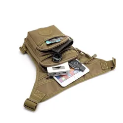 Taktisk / militär liten väska - med midja / ben / axelbälte - nylon