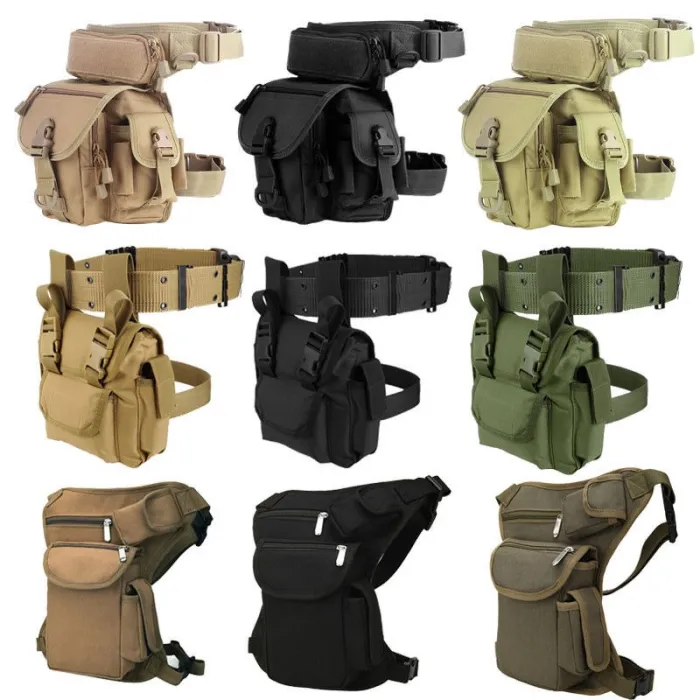Drop leg bag - med midje / skulderbelte - vanntett - militær / taktisk type