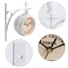 RelojesReloj de pared antiguo - doble cara - hierro blanco