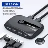 KVM-switch - USB 2.0 / 3.0 - för Windows 10 / PC / tangentbord / mus / skrivare - delning / parning