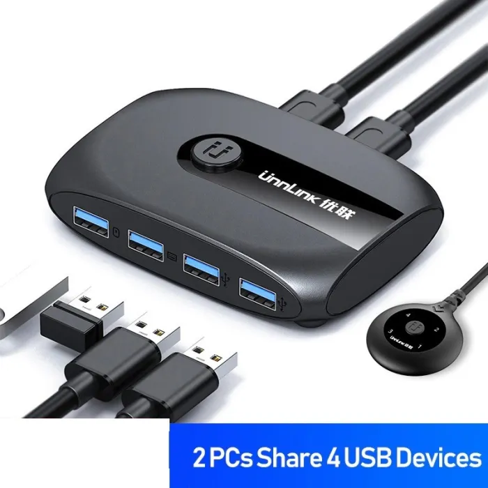 Switch KVM - USB 2.0 / 3.0 - per Windows 10 / PC / tastiera / mouse / stampante - condivisione / abbinamento