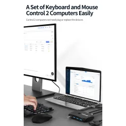 Conmutadores HDMIConmutador KVM - USB 2.0 / 3.0 - para Windows 10 / PC / teclado / mouse / impresora - compartir / emparejar
