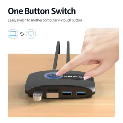 Conmutadores HDMIConmutador KVM - USB 2.0 / 3.0 - para Windows 10 / PC / teclado / mouse / impresora - compartir / emparejar