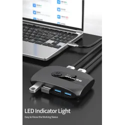 Switch KVM - USB 2.0 / 3.0 - per Windows 10 / PC / tastiera / mouse / stampante - condivisione / abbinamento
