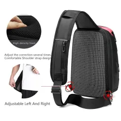 Multifunksjon crossbody bag - 9,7" bærbar ryggsekk - med USB-ladeport - vanntett