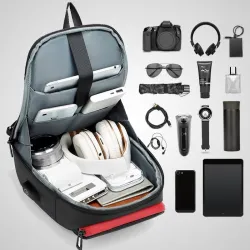 Multifunktions-Umhängetasche - 9,7" Laptop-Rucksack - mit USB-Ladeanschluss - wasserdicht