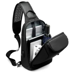 Sac à bandoulière à la mode - sac à dos pour iPad 9,7" - avec port de chargement USB - étanche