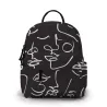 Trendy mini backpack - waterproof - abstract face printedBackpacks
