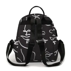 Trendy mini backpack - waterproof - abstract face printedBackpacks