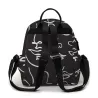 Mini sac à dos tendance - imperméable - visage abstrait imprimé