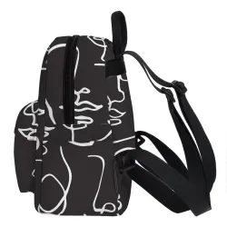 Trendy mini backpack - waterproof - abstract face printedBackpacks