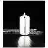 CollaresColgante de tungsteno - con piedra incrustada - collar de cadena de acero de titanio
