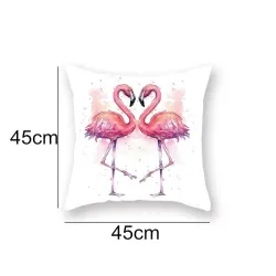 Fundas de cojinesFunda de cojín decorativa - con flamenco rosa - 45*45cm