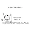 Pendentif rond tendance - avec chaîne en acier au titane - unisexe