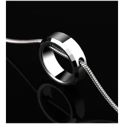 CollarColgante redondo Trendy - con cadena de acero titanio - unisex