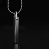 Klassischer stabförmiger Anhänger - mit Kette - Wolfram - Unisex
