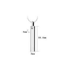 CollarColgante clásico en forma de palo - con cadena - tungsteno - unisex