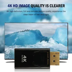 DP till HDMI-omvandlare - adapter - 4K - för PC / TV / projektorer