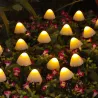 Solar string lys - LED - med pinde - vandtæt - svampe formet