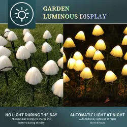 Solar strenglys - LED - med pinner - vanntett - soppformet