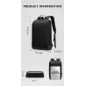 Sac à dos élégant pour ordinateur portable - extra fin - étanche - avec port de chargement USB