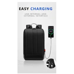 MochilasElegante mochila para portátil - extrafina - resistente al agua - con puerto de carga USB