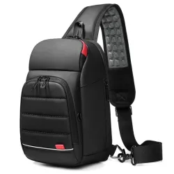 Multifunksjon crossbody bag - 9,7" bærbar ryggsekk - med USB-ladeport - vanntett