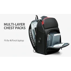 MochilasBandolera multifunción - Mochila para portátil de 9,7" - con puerto de carga USB - resistente al agua