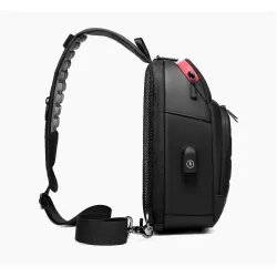 Multifunktions crossbody-väska - 9,7" laptop-ryggsäck - med USB-laddningsport - vattentät