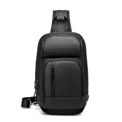Trendig axelväska för laptop - ryggsäck med USB-laddningsport - vattentät