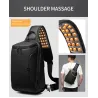 Fasjonabel crossbody-veske - ryggsekk for 9,7" iPad - med USB-ladeport - vanntett