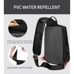 Sac à bandoulière à la mode - sac à dos pour iPad 9,7" - avec port de chargement USB - étanche