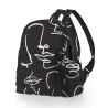 Mini mochila moderna - à prova d'água - estampa de rosto abstrato