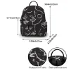 Mini sac à dos tendance - imperméable - visage abstrait imprimé