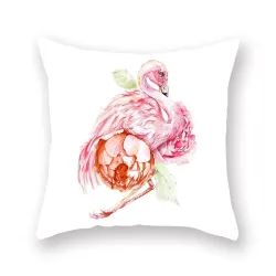 Pynteputetrekk - med rosa flamingo - 45 * 45cm