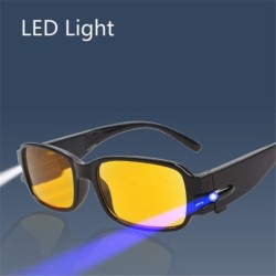 Reading glasses - yellow night vision lenses - with LED light
