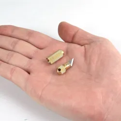 Porte-clés avec mini couteau - acier inoxydable