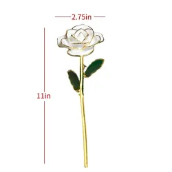 Rose in 24 Karat Gold getaucht - mit Ständer - Geburtstags- / Valentinstags- / Hochzeitsgeschenk