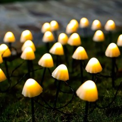 Solar string light - LED - with sticks - waterproof - mushrooms shaped