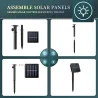 Solarny łańcuch świetlny - LED - z patyczkami - wodoodporny - w kształcie grzybkówOświetlenia słonecznego