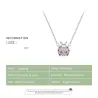 CollarColgante en forma de mariquita - con circonita rosa - collar de plata de ley