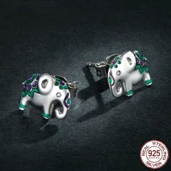 Øredobber med minielefant