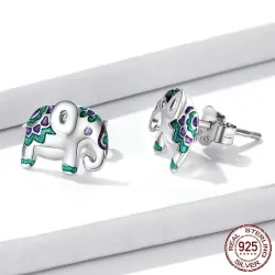 Øreringe med mini elefant