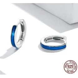 Blue hoop earrings - 925 sterling silverEarrings