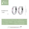 AretesPendientes check contraste rosa-blanco - Plata de ley 925