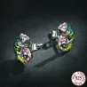 Boucles d'oreilles délicates avec mini caméléon - argent sterling 925