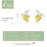 Bananformede øreringe - 925 sterling sølv