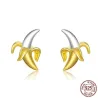 Bananformade örhängen - 925 sterling silver